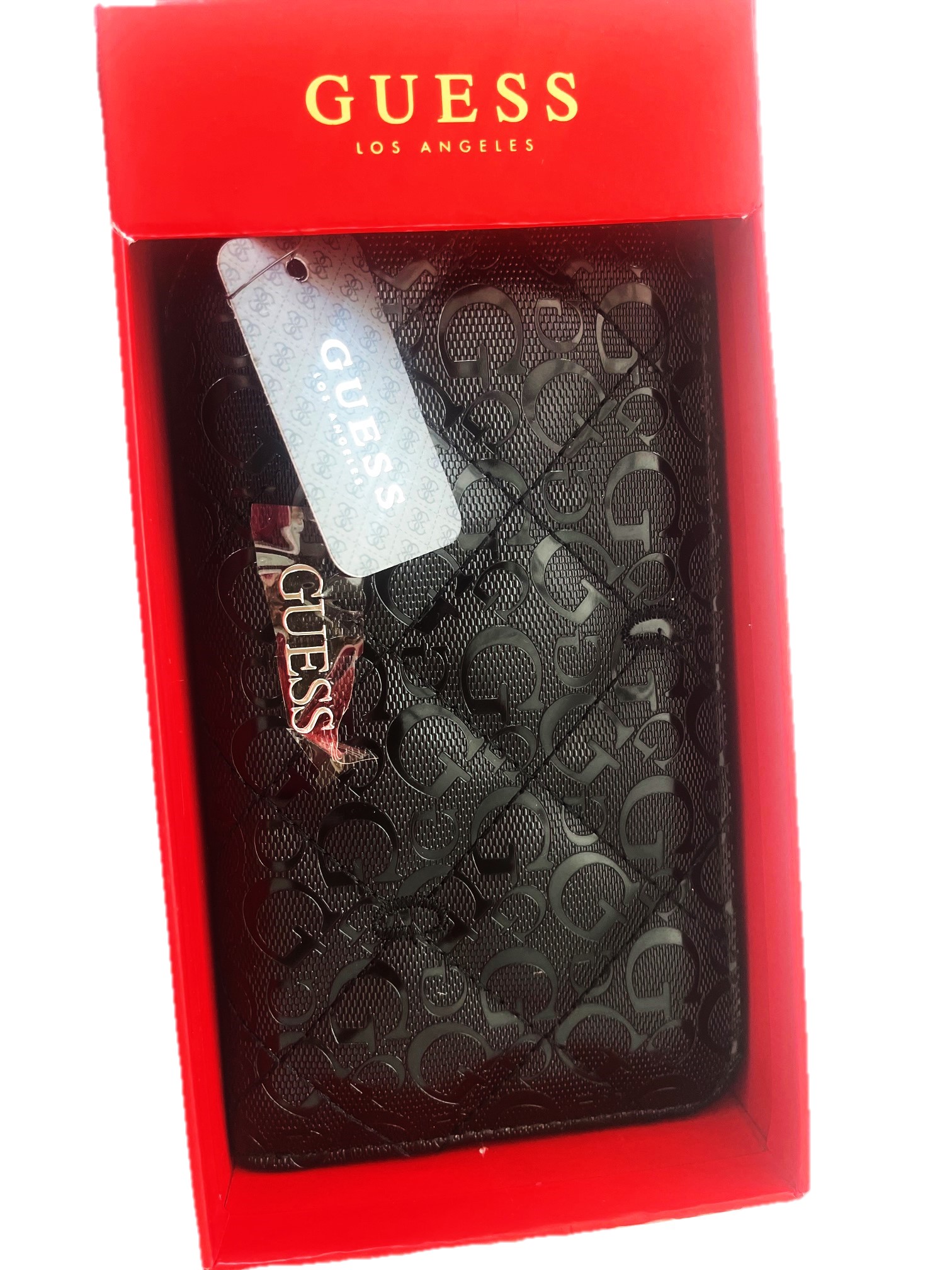 Carteira Guess Gretna Verniz Preta Logo Com Caixa Tribeca10