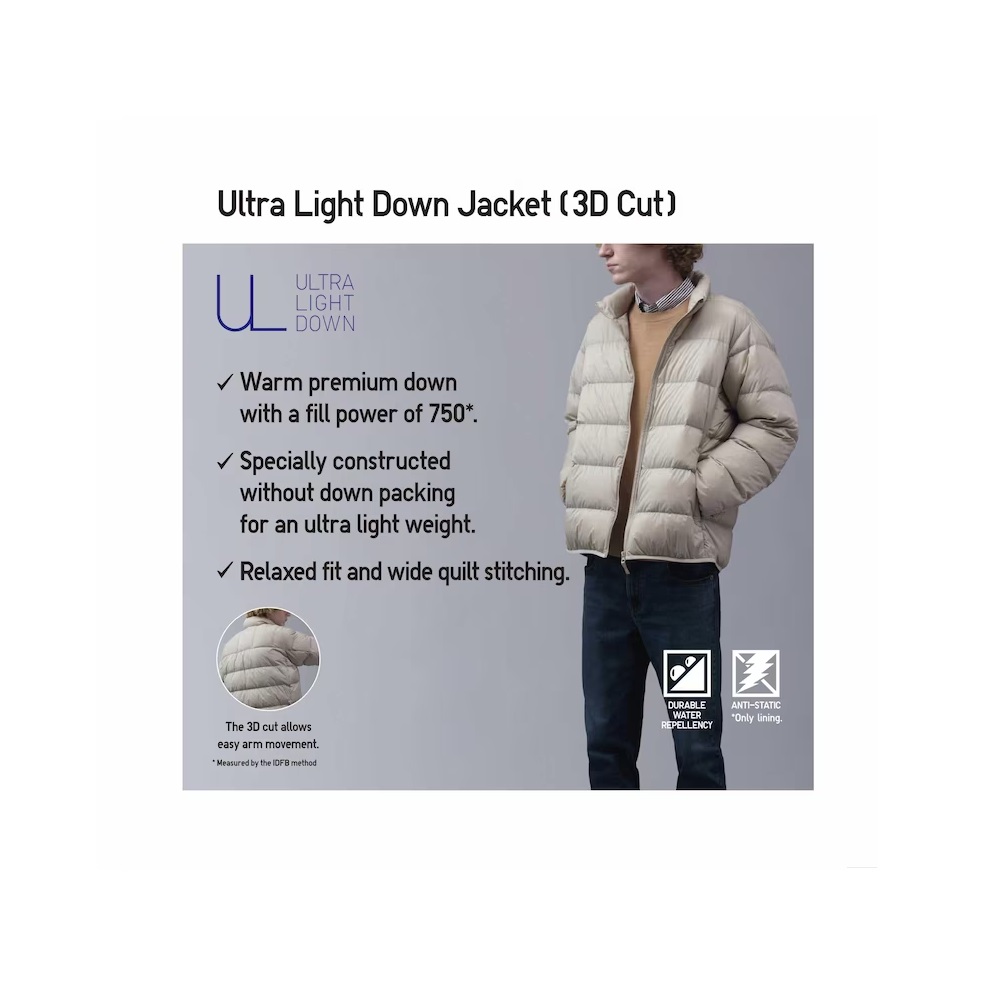 Jaqueta Uniqlo Ultra Light Down 3D Cut Masculina Verde