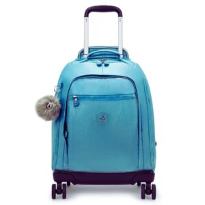 Mochila Kipling de Rodinha New Zea Azul Metalico