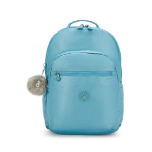 Mochila Kipling Seoul XL com Porta Notebook Azul Metalico