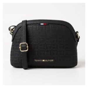 Bolsa Tommy Hilfiger Transversal Jacquard Preta