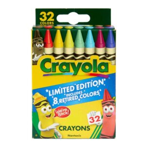 Crayola Giz de Cera  com 32 Cores Ponta Fina