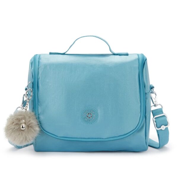 Kipling Mochila de Rodinha+Lancheira+Estojo Azul Metalico Kit - Imagem 5