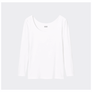 Camiseta Térmica Uniqlo Heattech Segunda Pele Feminina Branca
