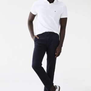 Tommy Hilfiger Camisa Polo Branca Com Logo Bordado