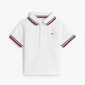 Tommy Hilfiger Camisa Polo para Bebês Branca com Bordado