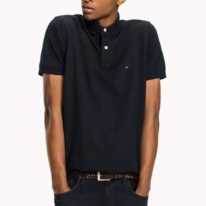 Tommy Hilfiger Camisa Polo Azul Marinho  Logo Bordado