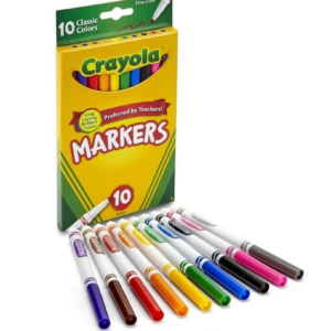 Canetinhas Crayola 10 Cores Clássicas Ponta Fina