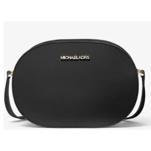 Michael Kors Bolsa Oval Transversal Jet Set Preta