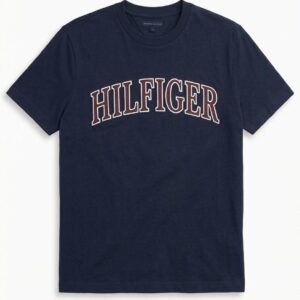 Tommy Hilfiger Camiseta  Regular Fit Masculina Logo em Silk