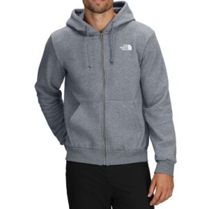 North Face Blusa de Moletom  Com Capuz  E Ziper  Cinza Masc.