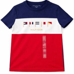 Tommy Hilfiger Camiseta Infantil Meninos Logo Bordado