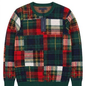 Tommy Hilfiger Suéter Xadrez Clássico  Em Tricô Para Meninos