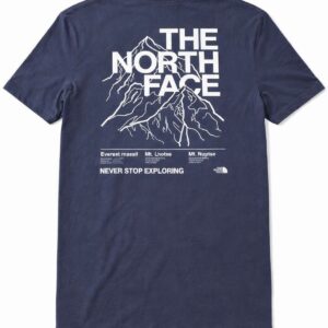 North Face Camiseta Evo Peaks 100% Algodão Masculina Azul