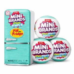 Mini Brands Fill The Fridge Zuru Geladeira +3 Bolas Surpresa