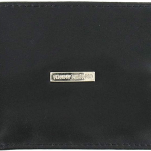 Carteira Preta Tommy Hilfiger Billfold Placa Metal Masculina