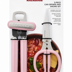 Conjunto Kitchenaid Abridor de Latas e Tesoura Multiuso - Rosa