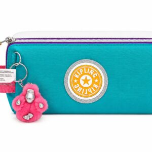 Kipling Necessaire Gari Metallic 2 Repartições Verde Água