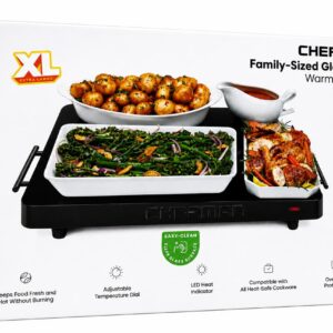 Bandeja Aquecedora Elétrica Chefman Family Sized Glass Top