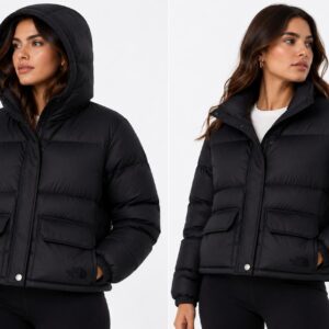 North Face Jaqueta Preta   Sierra Feminina C/Capuz Removível