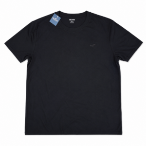 Hollister Camiseta Preta Masculina Core Fit 100% Algodão