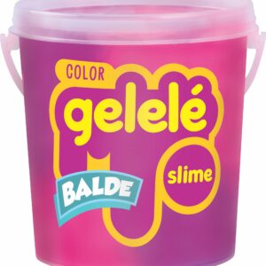 Gelelé Color Slime Balde Rosa e Roxo Duas Cores 457g