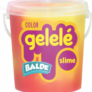 Gelelé Color Slime Balde Amarelo e Laranja Duas Cores  457g
