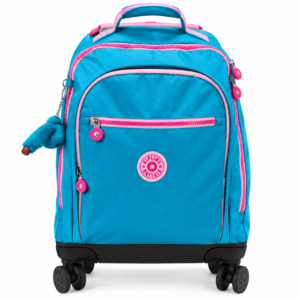 Kipling Mochila  New Zea  Azul  Turquesa Com Rodinhas KI5246