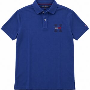 Tommy Hilfiger Camisa Polo Masculina Azul Marinho Com Logo