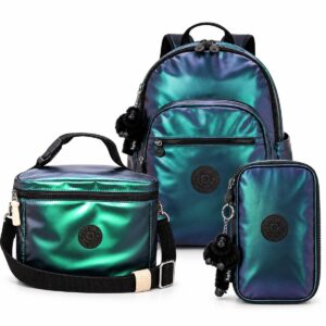 Kipling Kit Mochila Seoul+ Estojo 100 Pens+Lancheira Graham