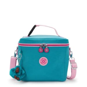 Kipling Lancheira Graham Azul Turquesa E Rosa Modelo: AC8233