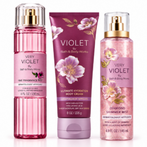 Bath Body Works Violet Creme Corporal + Fragrancia + Mist Kit